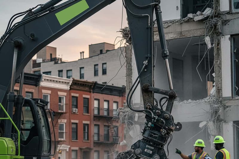 Emergency demolition on site.