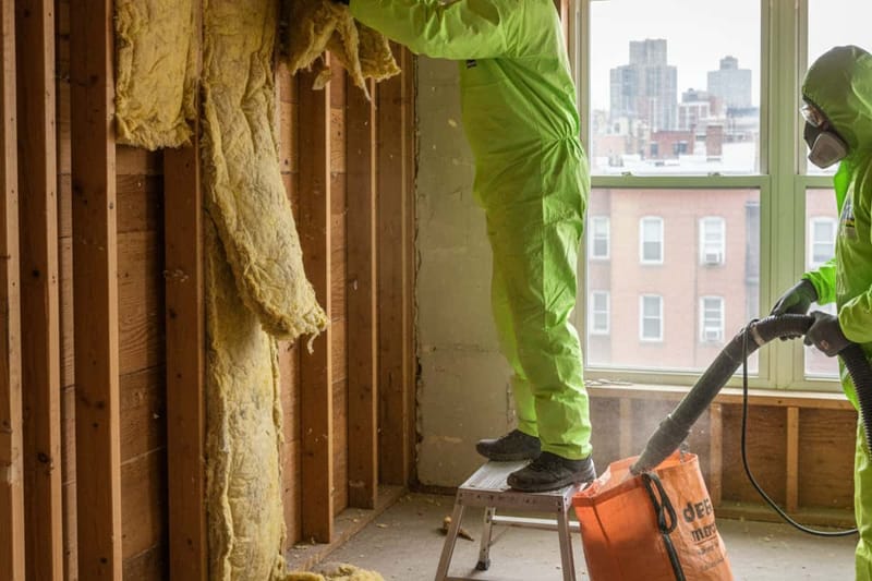 Insulation removal on site.