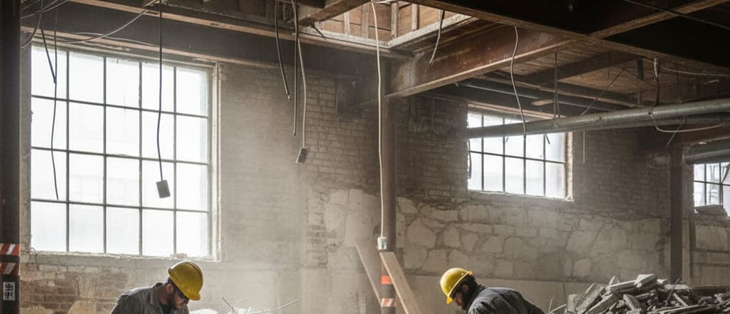 Cellar strip-outs, slab breaking and below-grade clearance.