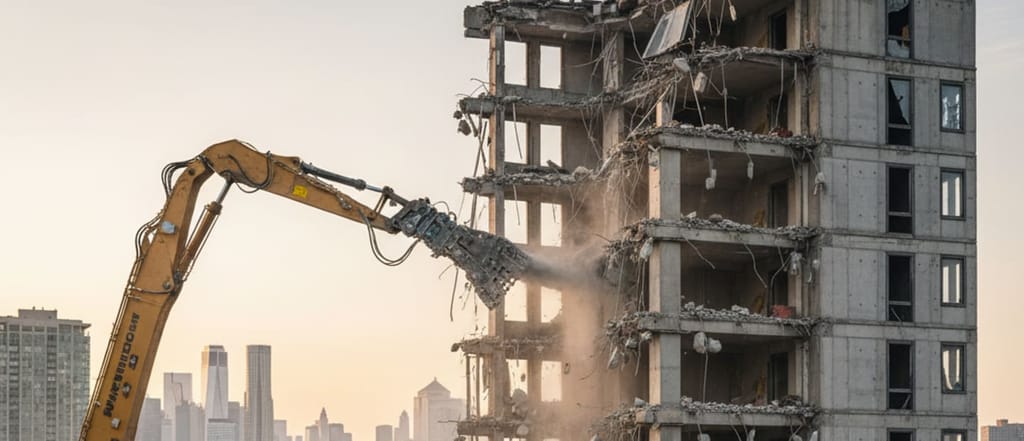 Floor-by-floor work above the fourth storey.
