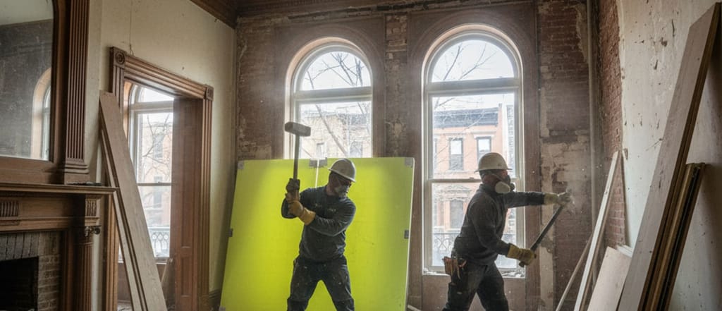 Gut-outs of apartments, co-ops, brownstone floors and whole house interiors.
